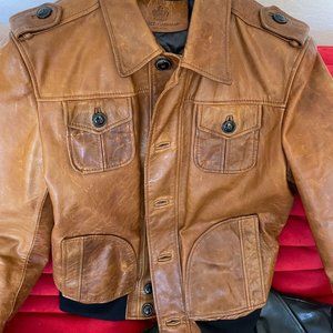 Dolce & Gabbana Men's Leather Jacket Brown: Size 48 / Medium